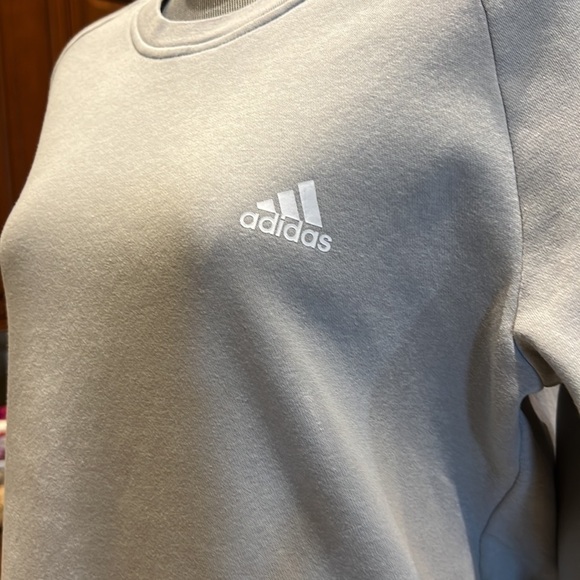 Adidas Women's Tiro Tape Crewneck Sweatshirt (Grey/White, Extra large - Picture 7 of 13